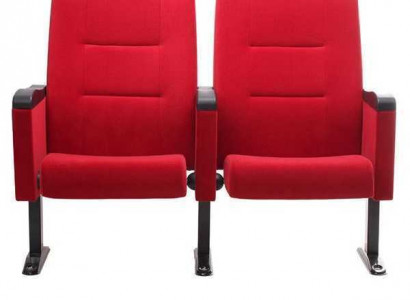 Art Deco Fauteuil Sëtz Sofa 1 Plaz fir Theater Design Luxus Rout Textil Nei